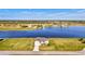 Scenic aerial view of a home situated on a waterfront property surrounded by lush landscapes at 43 Blue Hen Dr, Placida, FL 33946