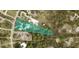 This aerial view highlights the property boundaries, home location, and proximity to surrounding areas at 1320 Bayshore Dr, Englewood, FL 34223