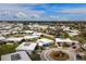 Aerial view features homes with a swimming pool in a quiet neighborhood, creating a relaxing residential environment at 414 Circlewood Dr # H2, Venice, FL 34293