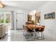 Modern dining area featuring a wood table, stylish chairs, and bright lighting creating an inviting atmosphere at 425 Nassau S St, Venice, FL 34285