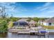 Waterfront home with screened-in pool, landscaping, and boat dock for enjoying outdoor living at 9460 Migue Cir, Port Charlotte, FL 33981