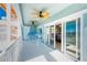 Balcony with patio furniture overlooking beautiful water views at 1410 Beach Rd # 201, Englewood, FL 34223