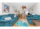 Comfortable living room with view into dining area and kitchen at 1461 Aqui Esta Dr # B3, Punta Gorda, FL 33950