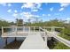 Waterfront property featuring private dock, calm waters, and lush greenery at 150 N Oxford Dr, Englewood, FL 34223