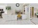 Kitchen with work station, stainless steel appliances, and white cabinetry at 150 N Oxford Dr, Englewood, FL 34223