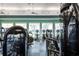 Community fitness center featuring modern cardio machines with scenic views from large windows at 19241 Serafina St, Venice, FL 34293