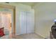 Home office featuring a comfortable seating area, closet, and desk space at 20110 Ragazza Cir # 102, Venice, FL 34293