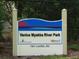 Venice Myakka River Park sign located at 7501 Laurel Rd, inviting visitors to explore the natural beauty of the park at 20110 Ragazza Cir # 102, Venice, FL 34293