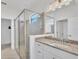 Modern bathroom showcasing glass shower and granite counter at 2088 Bonito Way, Port Charlotte, FL 33953