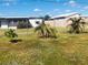Fenced in backyard featuring a well maintained lawn and small palm trees at 22032 Felton Ave, Port Charlotte, FL 33952