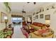 Elegant living room with a water view, decorative accents, and stylish furnishings at 4624 Club Dr # G201, Port Charlotte, FL 33953