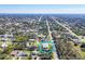 An aerial view shows the location of this home in a relaxed, sun-drenched neighborhood at 7499 Ashtabula St, Englewood, FL 34224