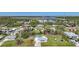 A bird's-eye view of a residential area featuring a home with a pool and peaceful surroundings at 8164 Archie St, Englewood, FL 34224