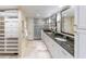 Spacious bathroom with double vanity, closet and modern glass shower offering both style and functionality at 11000 Placida Rd # 702, Placida, FL 33946