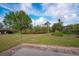 Spacious backyard offering a picturesque canal view and established landscaping at 2545 Geneva Rd, Venice, FL 34293