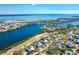 Aerial view of the property with the home highlighted, showcasing its location near the water at 36 Seawatch Dr, Boca Grande, FL 33921