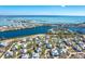 Aerial view of the property with the home highlighted, showcasing its location near the water at 36 Seawatch Dr, Boca Grande, FL 33921