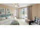 Inviting main bedroom with a sliding glass door to the backyard and comfortable seating area at 840 E 7Th St, Englewood, FL 34223