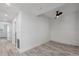 Bright bedroom with modern fixtures, offering a unique design and ceiling fan for added comfort at 9203 Griggs Rd # 204, Englewood, FL 34224
