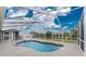 Inviting screened-in pool area perfect for relaxing or entertaining with a clear view at 10075 Bay Ave, Englewood, FL 34224