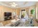 Comfortable living room with access to the screened in lanai and view of the bedroom at 11417 Okaloosa Dr, Venice, FL 34293