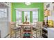 Bright breakfast nook with bay windows, tiled floor, and seating for casual dining at 202 Silver Lake Dr # 203, Venice, FL 34292