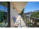 This balcony features space to relax and enjoy the outdoors at 2727 N Beach Rd # 113, Englewood, FL 34223