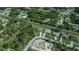 An aerial view of the property highlighting the layout and proximity to surrounding neighborhood at 3284 Newmark St, North Port, FL 34291