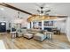 Open concept living room, dining area, and modern kitchen are great for entertaining at 746 Brentwood Dr, Venice, FL 34292