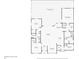 Detailed floor plan showcasing the layout of this home, including bedrooms, bathrooms, kitchen, living room, and screened patio/pool at 25 Medalist Ter, Rotonda West, FL 33947