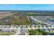 Expansive aerial perspective showcasing a quiet residential area with tree-lined streets and scenic waterways at 284 Talquin Ct, Englewood, FL 34223