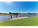 A private dock extending into the waterway, providing access for boating and waterfront activities at 8144 Antwerp Cir, Port Charlotte, FL 33981