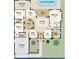 Detailed home floor plan featuring kitchen, bedrooms, living spaces, and a two-car garage at 12605 Bacchus Rd, Port Charlotte, FL 33981