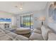 Comfortable living room with a large sectional sofa, tile flooring, and views of the outdoor landscape at 1824 Saddlewood Cir, Port Charlotte, FL 33953
