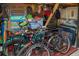 Garage with bikes and beach equipment at 3021 Holly Ave, Englewood, FL 34224