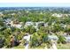 Expansive aerial view of a neighborhood with lush greenery surrounding well-maintained homes at 745 Sesame St, Englewood, FL 34223
