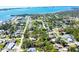 Coastal aerial view showing a charming neighborhood near the water at 745 Sesame St, Englewood, FL 34223