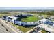 High aerial of baseball stadium in Wellen Park, showing the field, stadium seating and other buildings at 8784 Mystic Cir, North Port, FL 34287