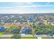 Scenic aerial view showcasing a well-maintained home and the surrounding community at 9219 Newnan Cir, Port Charlotte, FL 33981