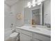 Clean bathroom featuring single sink with white countertops, tub, and toilet at 1607 Laurel Brook Ln, Port Charlotte, FL 33953