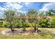 Beautifully landscaped backyard featuring lush green grass and mature trees, creating a serene and private outdoor space at 182 Rotonda W Blvd # B, Rotonda West, FL 33947
