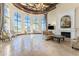 Beautiful community lounge featuring stylish seating and a fireplace at 20231 Lagente Cir, Venice, FL 34293
