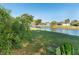 Peaceful waterfront view from a grassy backyard at 235 Caddy Rd, Rotonda West, FL 33947