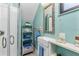 Cozy bathroom with a glass shower, modern sink and vanity, and coastal-themed decor creating a relaxing retreat at 2955 N Beach Rd # D123, Englewood, FL 34223