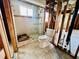 Renovated bathroom featuring an updated shower and toilet at 2985 N Beach Rd # Bv-5, Englewood, FL 34223