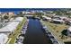 Waterfront condo community with docks and bridge over the canal waterway at 311 Garvin St # 209C, Punta Gorda, FL 33950