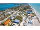 Aerial view of the property showcasing its location relative to the beach at 4078 N Beach Rd, Englewood, FL 34223
