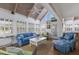 Inviting living space with vaulted ceilings, neutral tones, and a cozy seating arrangement at 5000 Gasparilla Rd # Vh37, Boca Grande, FL 33921