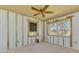 Bedroom showcasing framing and views of outside, ready for finishing touches at 698 & West W Perry St, Englewood, FL 34223
