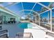 Beautiful backyard oasis featuring a refreshing screened-in pool and ample seating for outdoor enjoyment at 9325 Saint Paul Dr, Port Charlotte, FL 33981